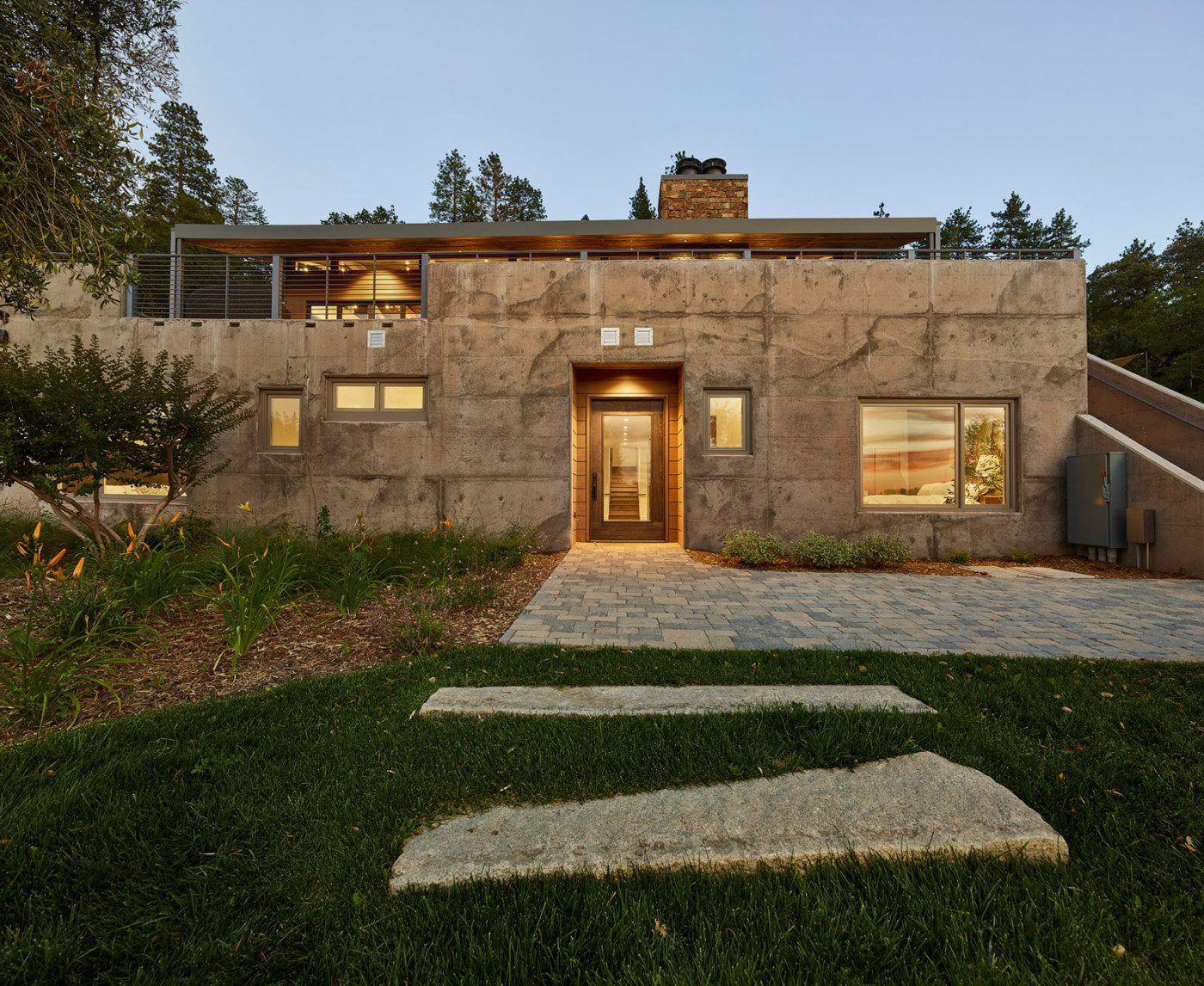 modern wine country home exterior