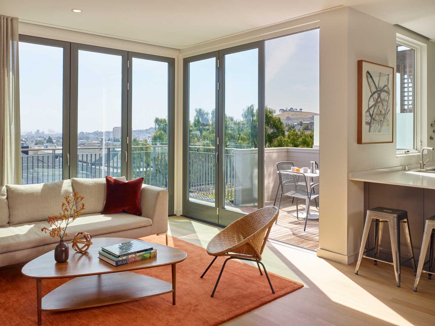 noe valley ca remodel deck view with large folding doors