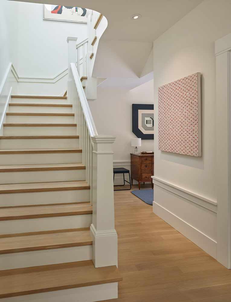 white and wood interior stairway edwardian renovation