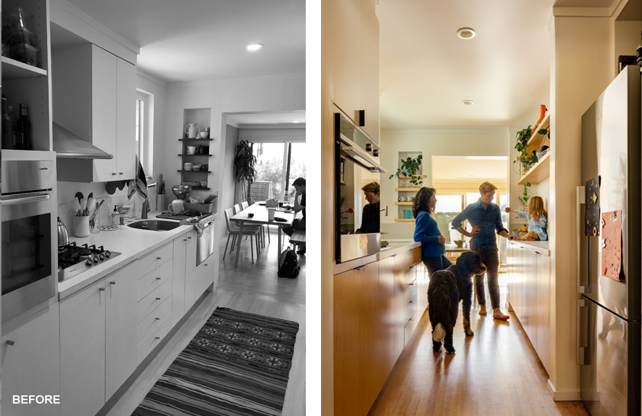San Francisco Renovation before and after kitchen