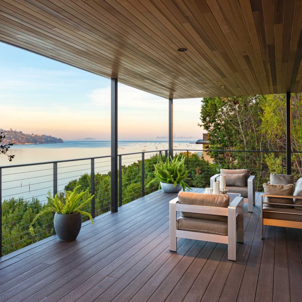 Custom home in Mill Valley with view of Bay