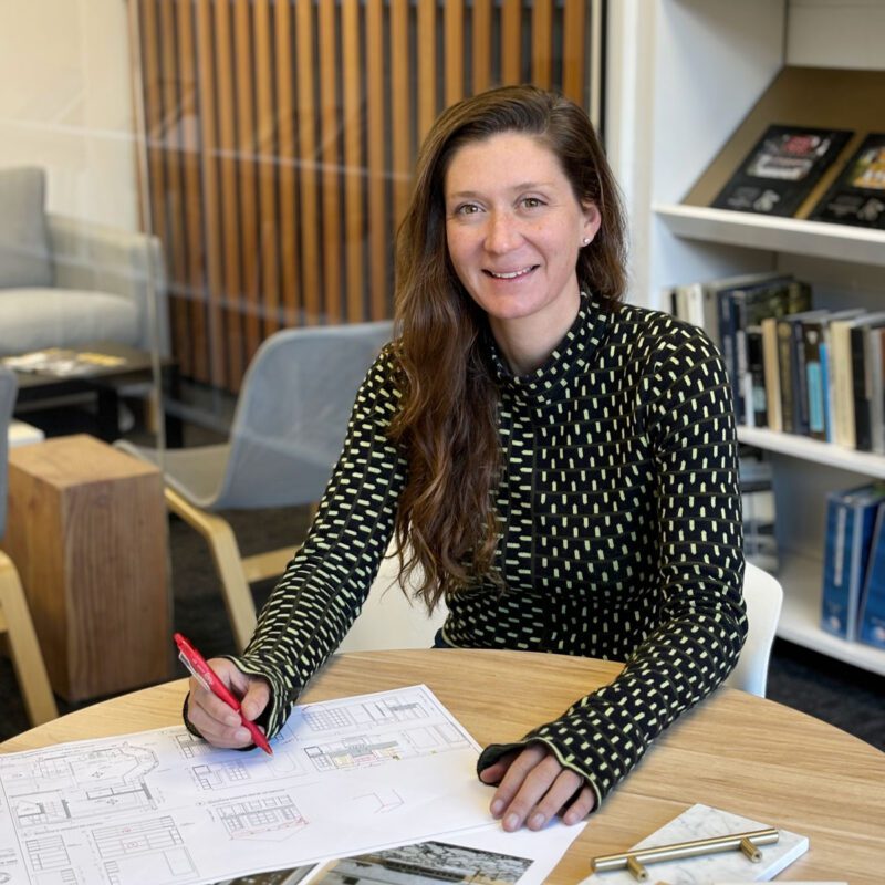 woman in office at desk